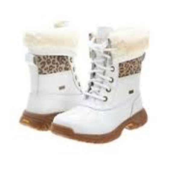 Kids ugg white butte cheetah winter boot 113